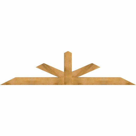 Ekena Millwork Saratoga Rough Sawn Timber Gable Bracket, Western Red Cedar, 108"W x 27"H x 6"D x 6"F, 6/12 Pitch GBW108X27X0606SAR00RWR